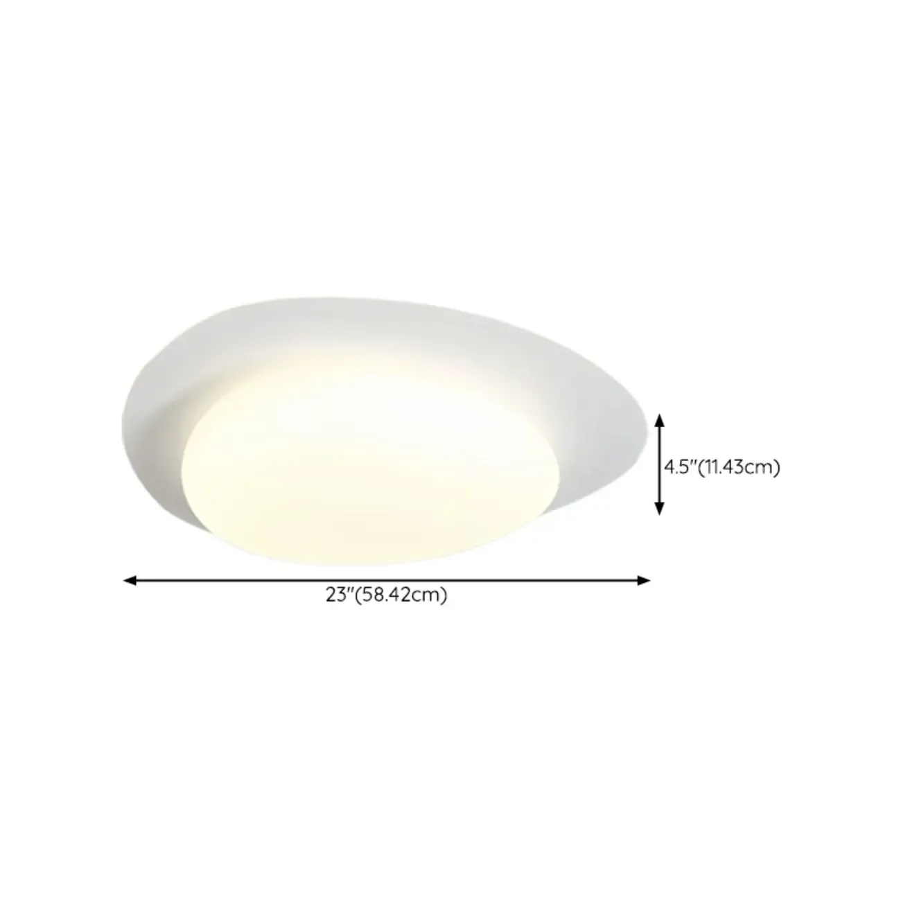 Dimmable Modern LED Flush Mount Ceiling Light with 2-Light
