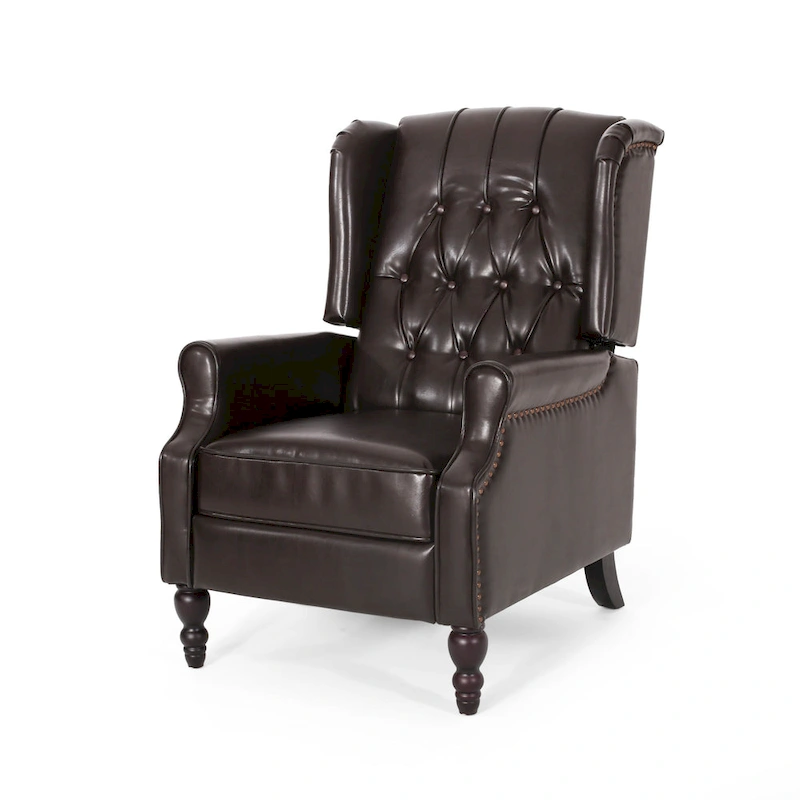 Walter Brown Bonded Leather Recliner Club Chair by Christopher Knight Home