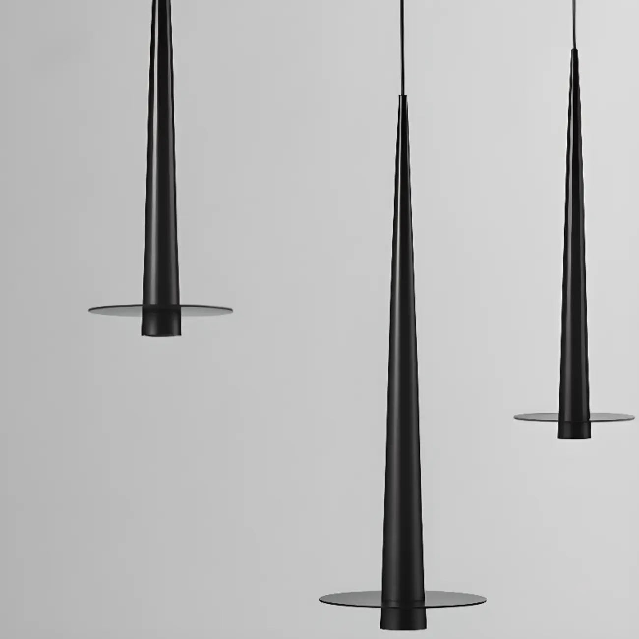 Geometric Black Metal LED Pendant Light with Aluminum Shade