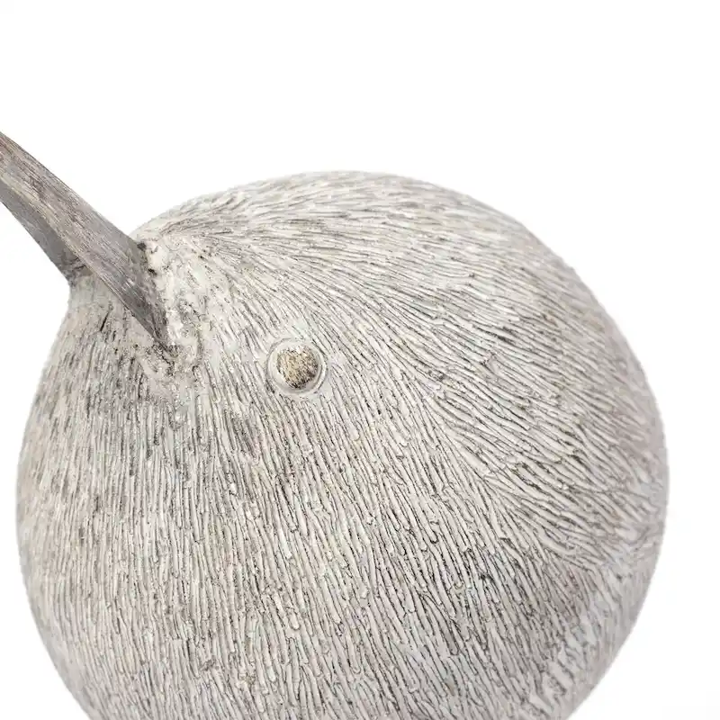 HomeRoots 8  Off White Resin And Metal Snipe Bird Tabletop Sculpture - 6  W x 6  D x 8  H