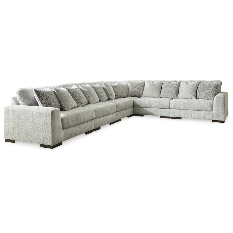 Signature Design by Ashley Regent Park Pewter 6-Piece Sectional - 171W x 132D x 39H