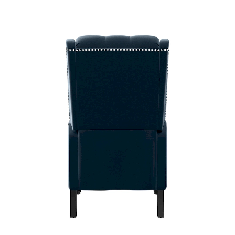 Gracewood Hollow Bea Velvet Wingback Push Back Recliner Chair