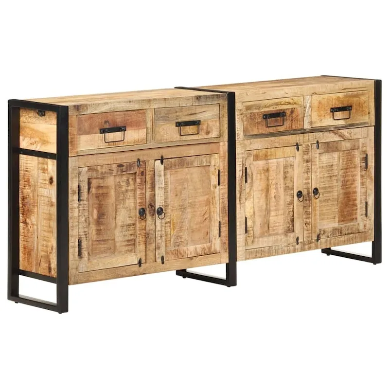vidaXL Sideboard 67.7x13.8x31.5 Solid Mango Wood