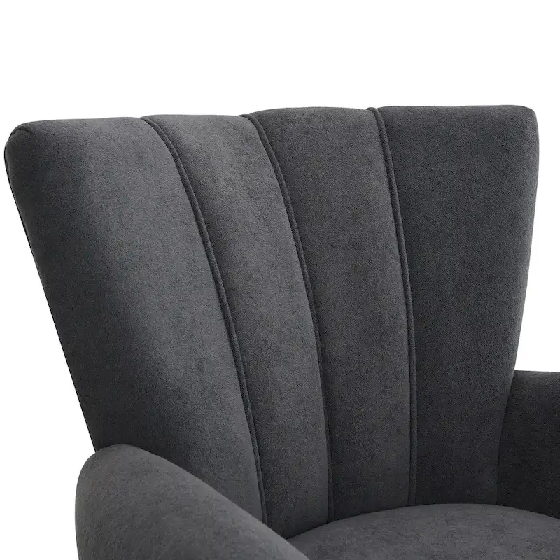 29 Upholstered Arm Chair with High-Density Foam and Channel Back