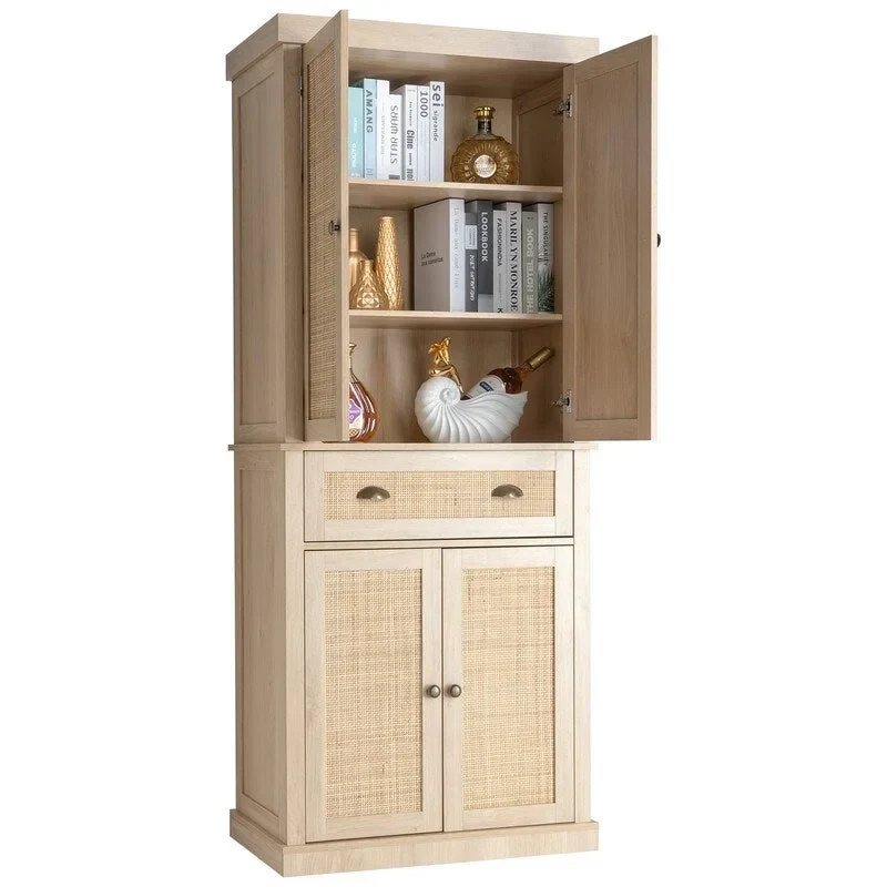 Rattan Wooden Wardrobe