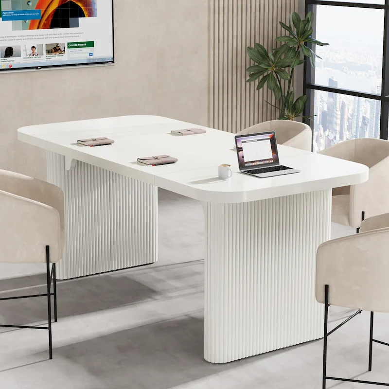 62.99 W Modern Executive Desk Simple Computer Desk with Engineered Wood Top and Legs