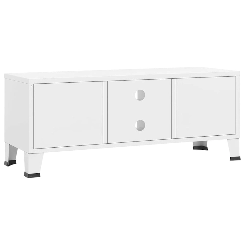 vidaXL TV Stand TV Console Sideboard TV Unit Home Media Unit Cupboard Metal - 41.3 x 13.8 x 16.5