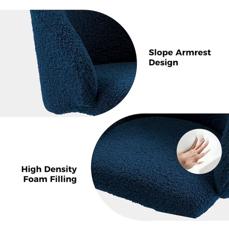 Joah Modern Boucle 360 Swivel Height Adjustable Swivel Office Chair with Rolling Wheels by HULALA HOME - N/A