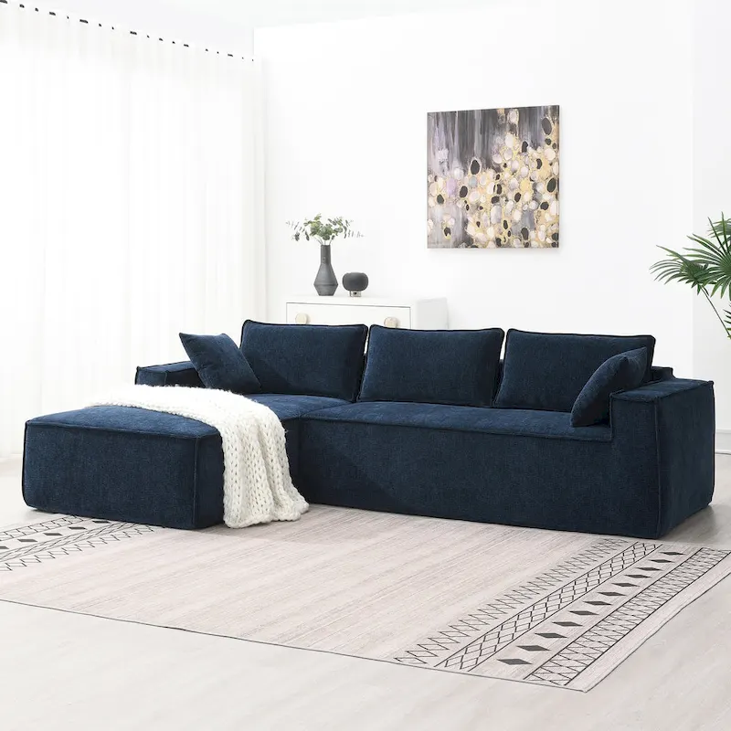 Zab Chenille 2 Pieces Sectional Sofa by GDFStudio