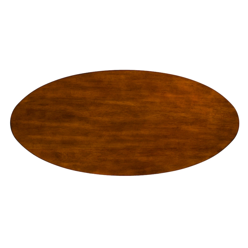 SEI Furniture Rhoda Mid Century Modern Oval Wood Coffee Table
