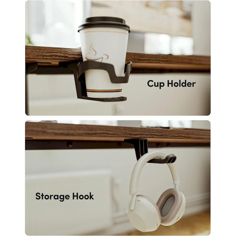 FEZIBO Height Adjustable Electric Standing Desk, Stand up Table, Sit Stand Home Office Desk with Splice Board