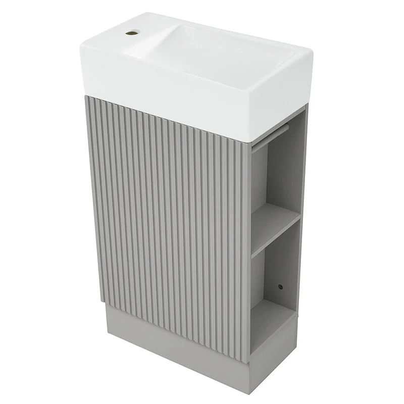 Bathroom Vanity Cabinet with Two-tier Shelf