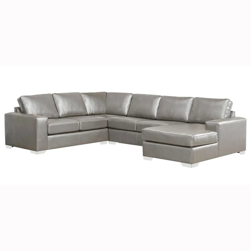 Mitchell Modern Premium Top Grain Italian Leather Sectional Sofa