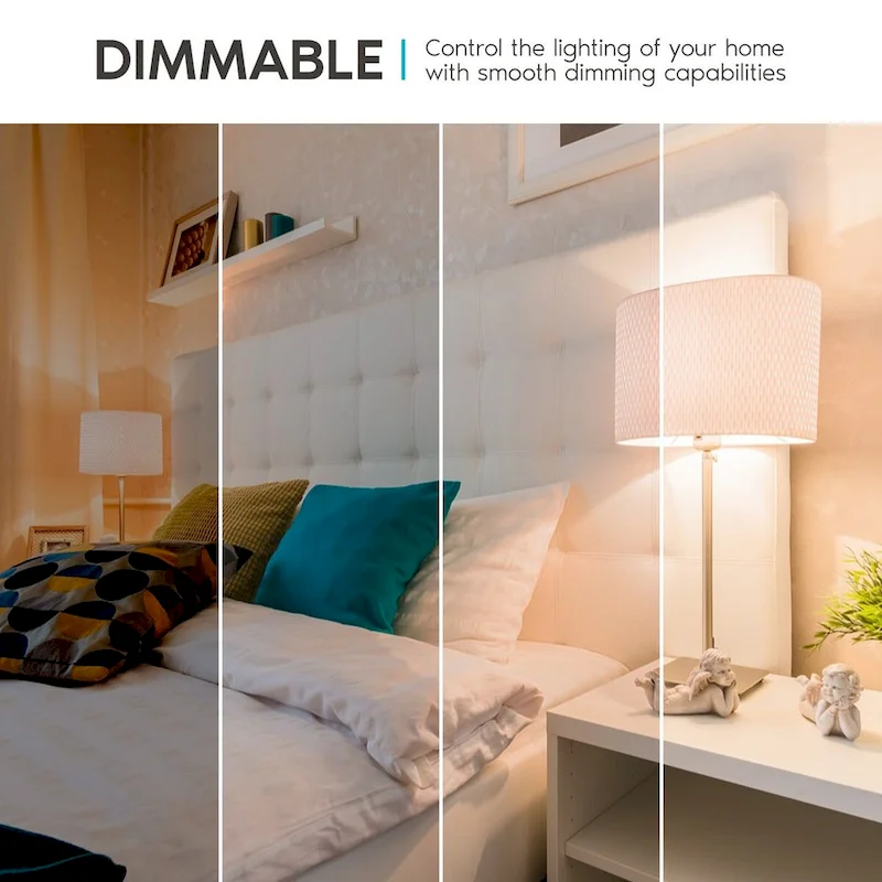 Luxrite A19 LED Light Bulbs 100W Equivalent Dimmable, 1600 Lumens, Enclosed Fixture Rated, Energy Star, E26 Base 12-Pack