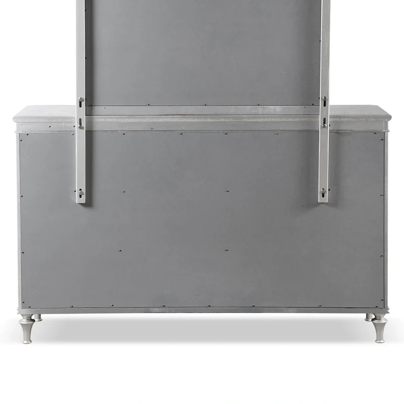 Furniture of America Seabliss Glam Solid Wood 9-Drawer Double Dresser