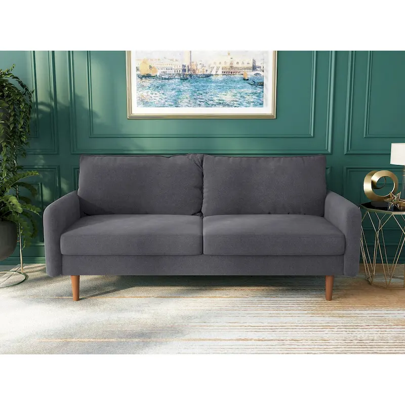 70Velvet Square Arm Sofa