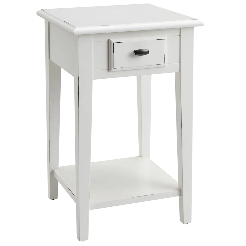 Leick Home One Drawer Square Side Table with Shelf