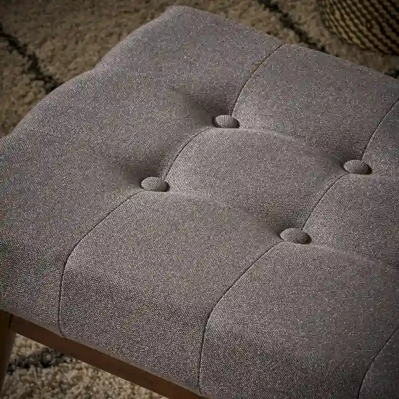 Flavel Tufted Fabric Ottoman Bench by Christopher Knight Home