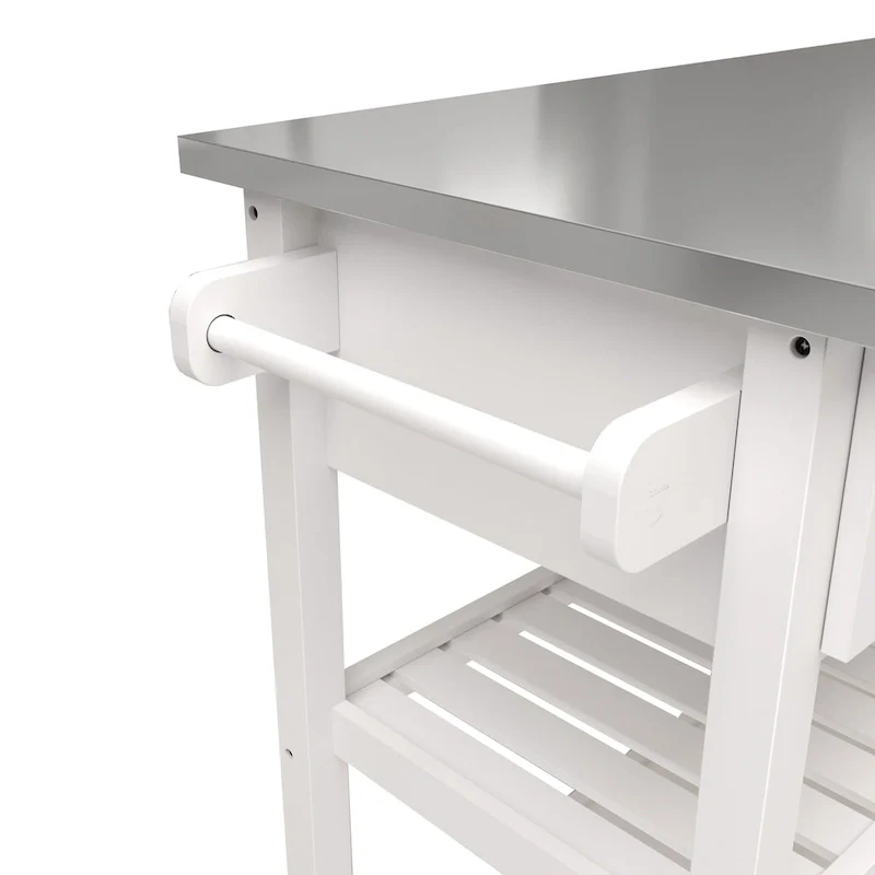 Stainless Steel Top Kicthen Cart With Two Drawers