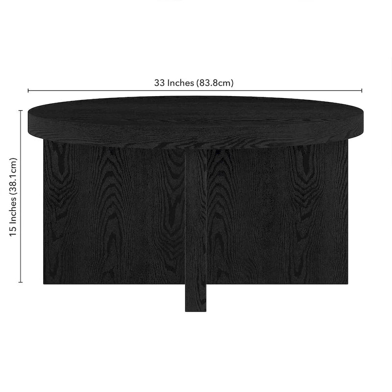 Elna 33  Wide Round Coffee Table - 33  Wide