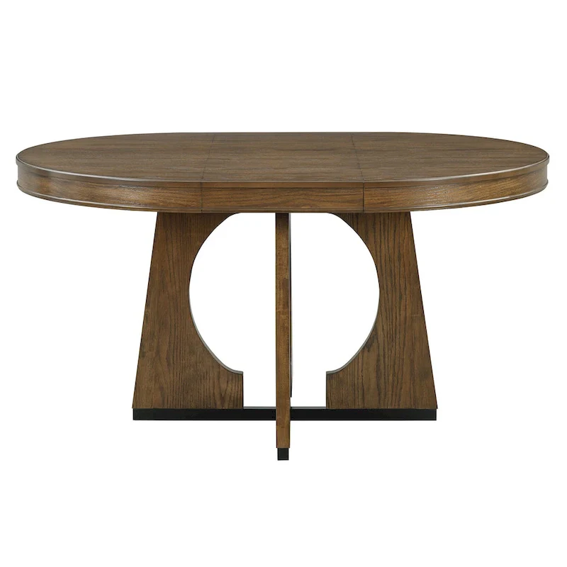 5-Piece Rustic Functional Dining Set, 1 Extendable Table with a 16-inch Leaf and 4 Upholstered Chairs