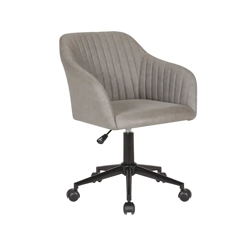 Office Desk Chair, Tufted PU Leather Upholstery