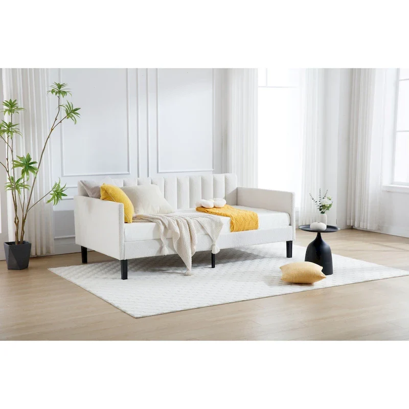 Epiphyllum Modern Twin Size Daybed with Ribbed Tufted Backrest byChristopher Knight Home
