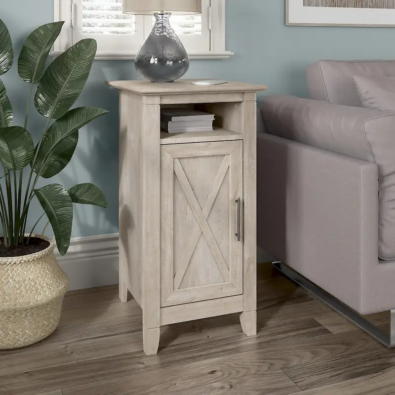 Key West End Table with Door by Bush Furniture