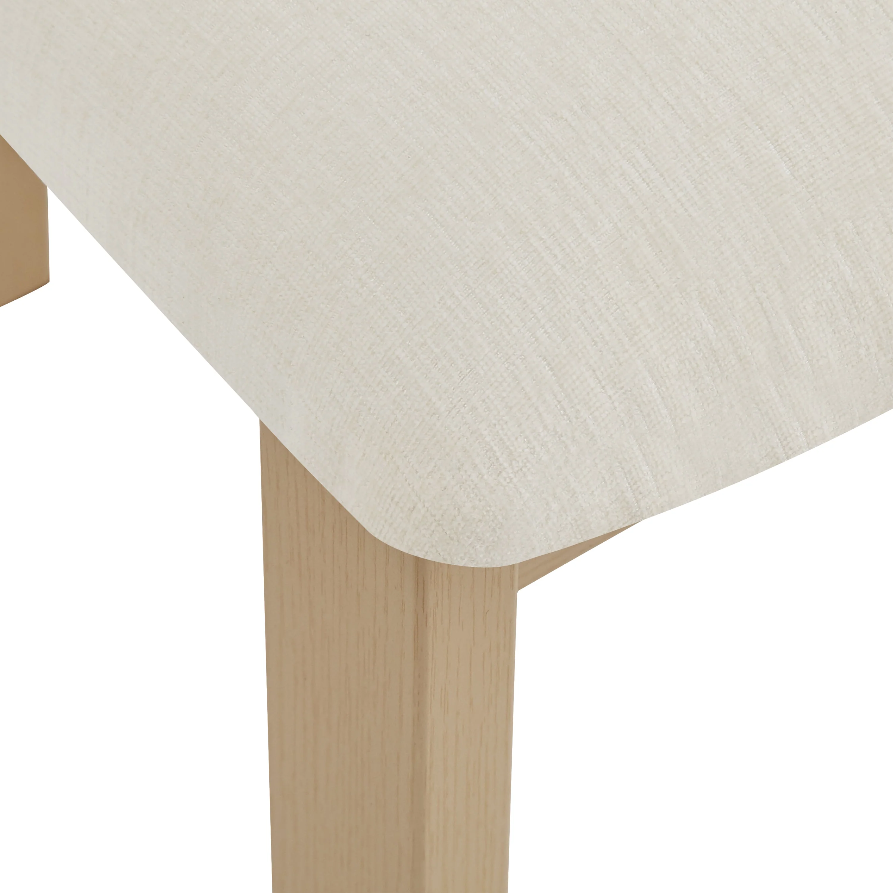 Set of 2 Modern Upholstered Dining Chairs Fabric with Sturdy Iron Frame