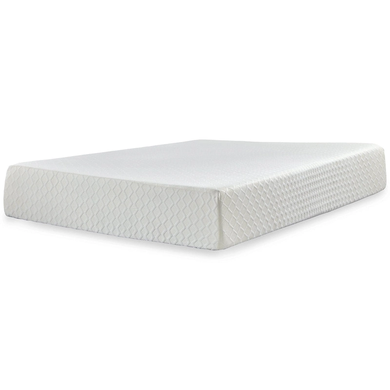 Signature Design by Ashley Chime 12 Inch Memory Foam Black/White 2-Piece Mattress Package