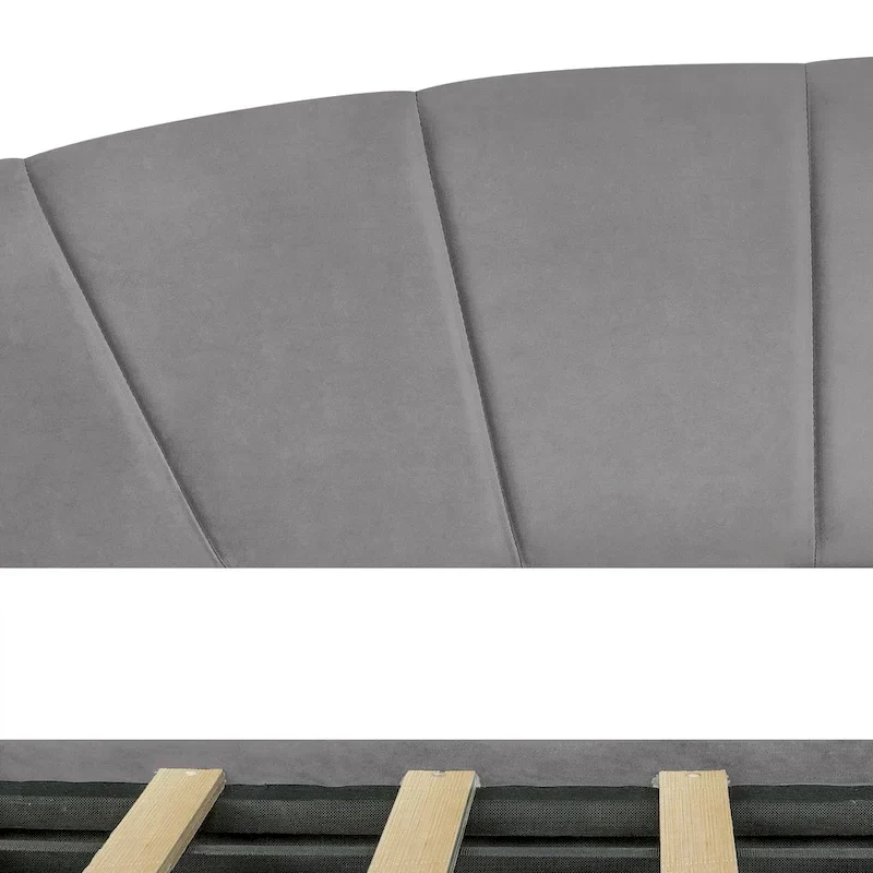 Twin Velvet Daybed with Drawers & Wood Slats