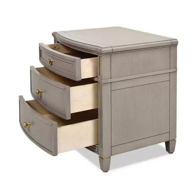 JTH LUXE Dauphin Gold Accent End Table