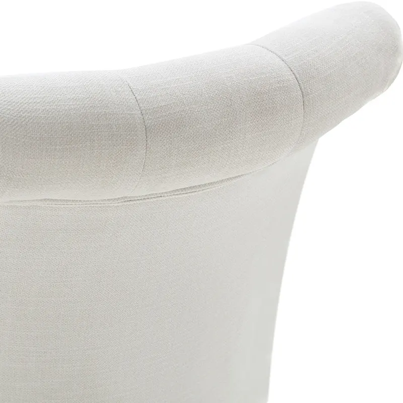 Office Chair with Wheels, Adjustable Height, Linen Fabric Upholstered Computer Desk Chair Swivel