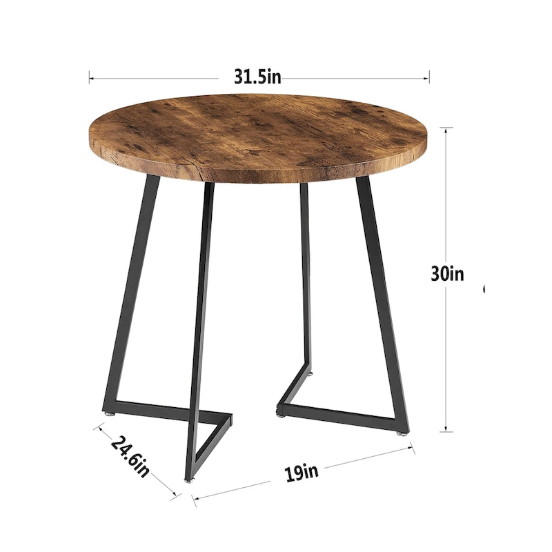 Javlergo 31.5 Round Dining Table Modern Leisure Table with Metal Leg