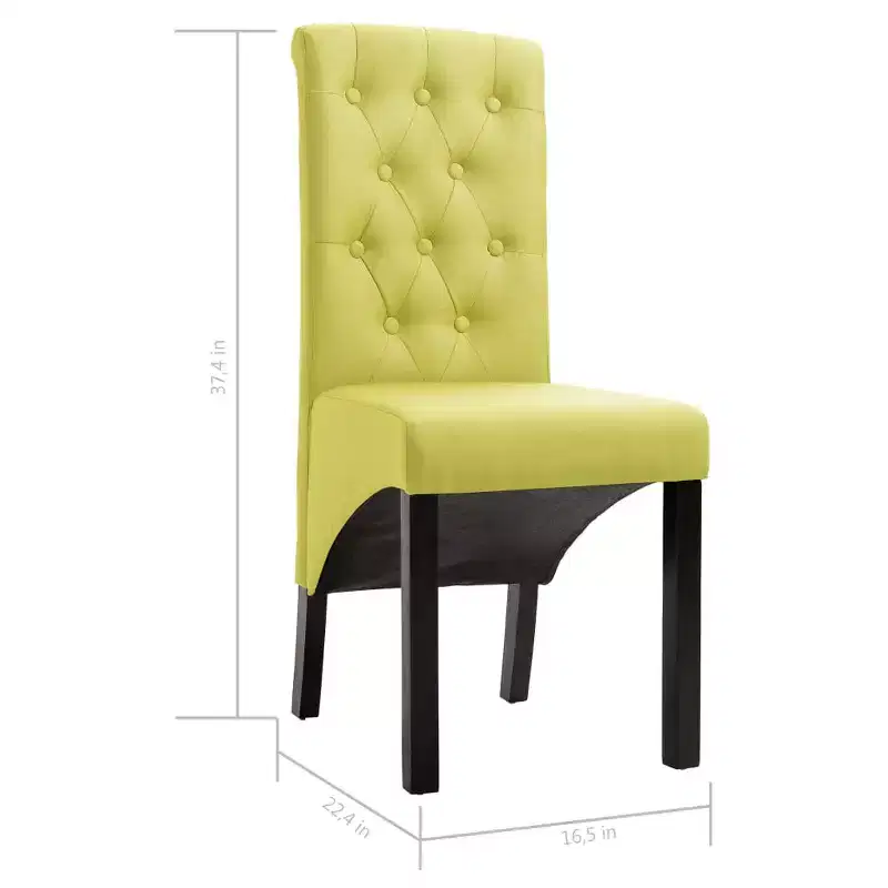 CLIHOME Modern style dining chair, solid wood leg soft cushion fabric kitchen chair(Set of 2)