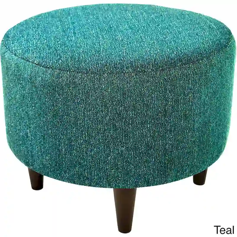 MJL Furniture Sophia Text2Olivia Round Upholstered Ottoman