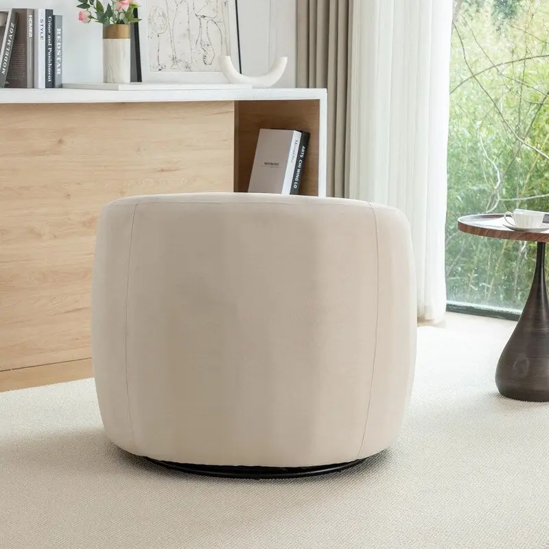 SEYNAR Modern Glam Velvet Upholstered 360 Degree Swivel Accent Armchair