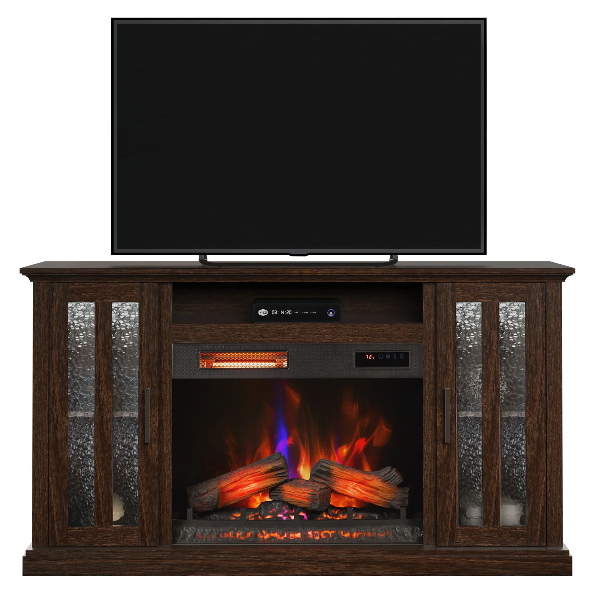 duraflame? Farmhouse Electric Fireplace TV Stand Media Console