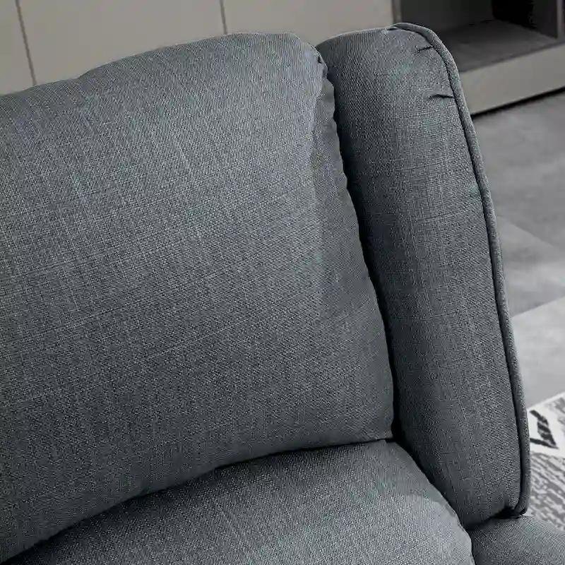 HOMCOM Wingback Heated Vibrating Massage Chair,Accent Sofa Upholstered Massage Recliner Chair Push-back with Remote Controller