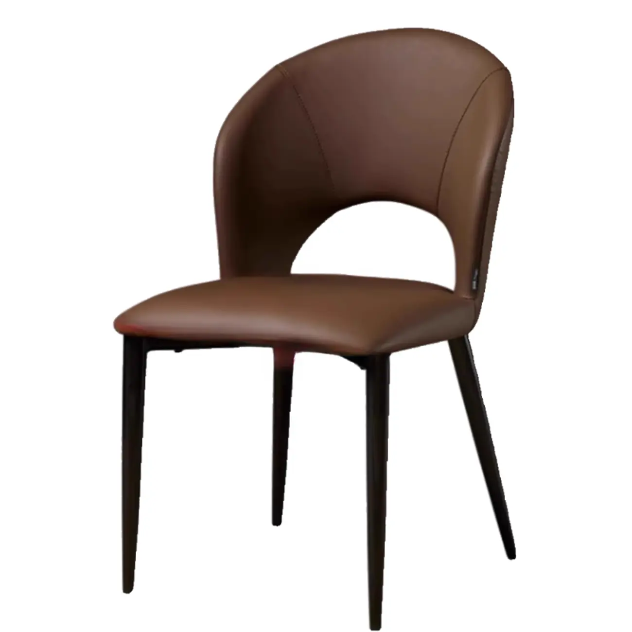 Mid Century Modern Dining Room Chairs Curved Back Faux Leather