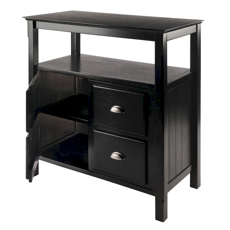 Buffet Cabinet, Black - 36 x 18.03 x 35.98 inches - 36 x 18.03 x 35.98 inches