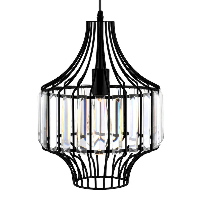 Alethia 1 Light Down Pendant With Black Finish