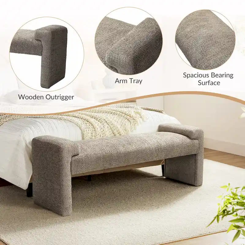 Roland Upholstered Bedroom Bench by HULALA HOME