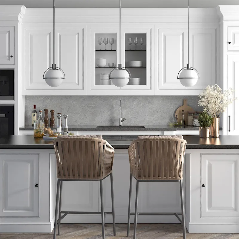 Cieonna 9.38  Wide Pendant with Glass Shade