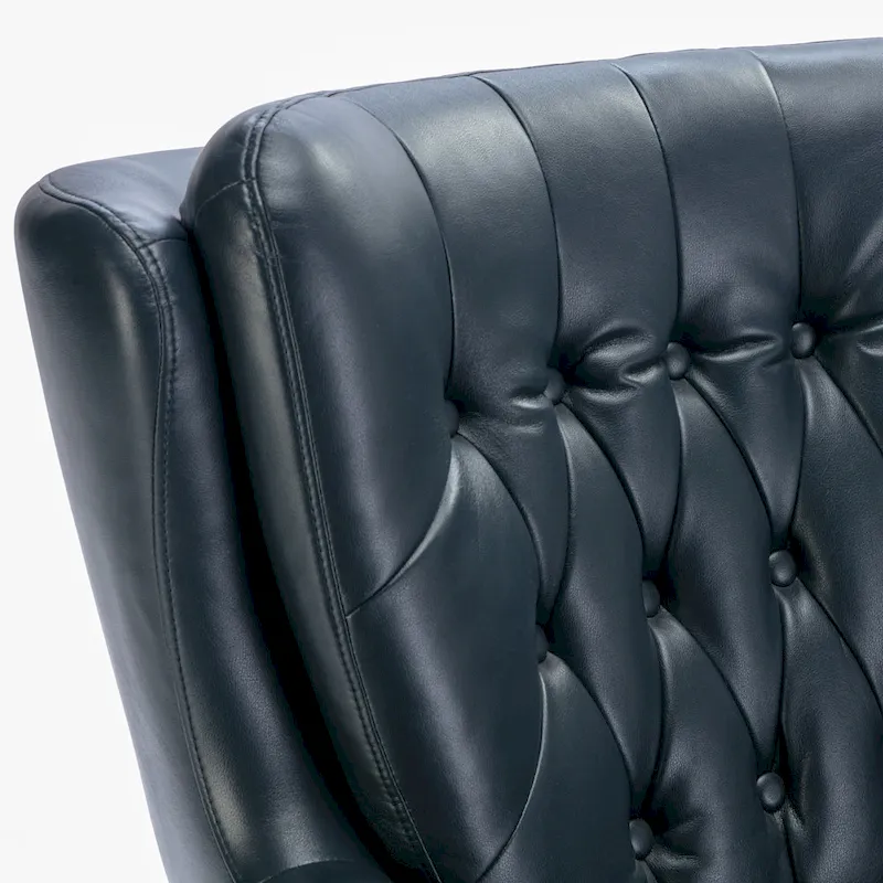 Cleveland Tufted Faux Leather Swivel Chair by Greyson Living