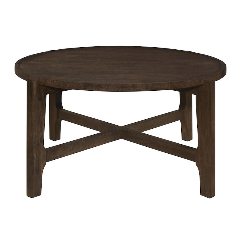 Mavis Dark Brown Round Coffee Table
