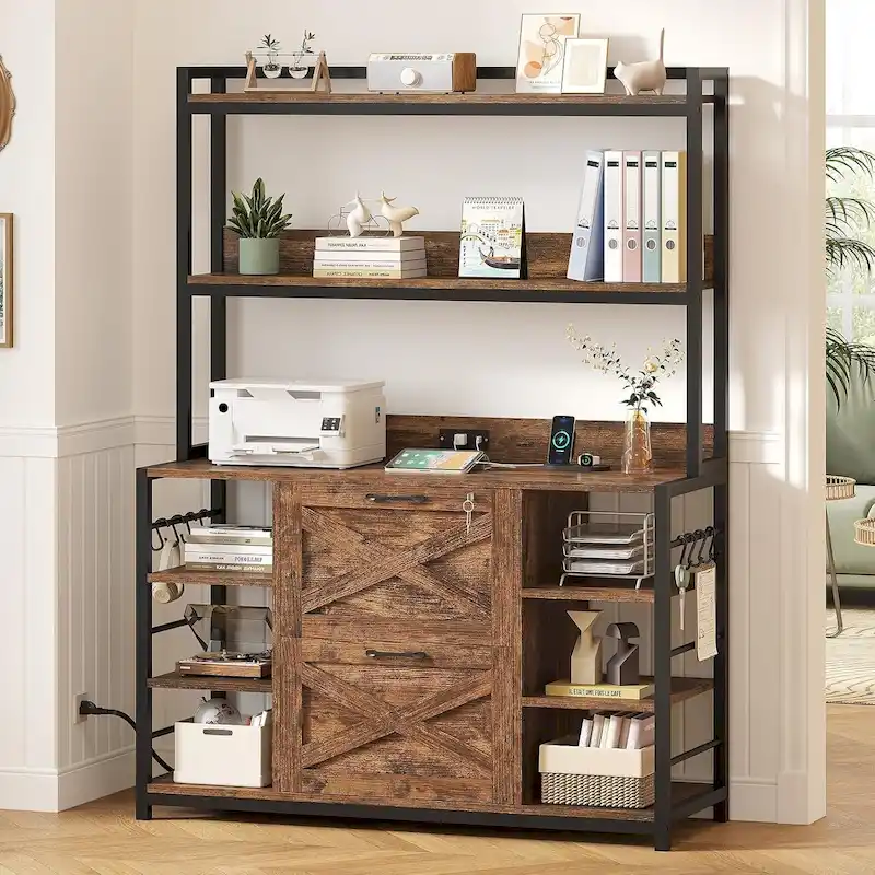 6 Layer File Cabinet Lock Vertical Filing Cabinet Charging Station