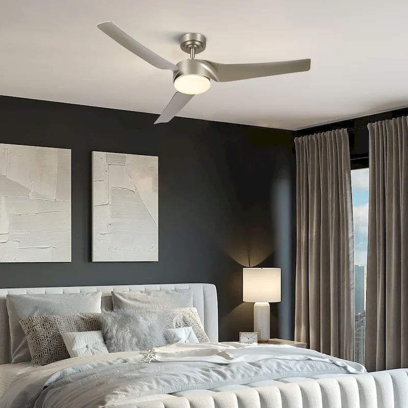 Modern 52  Smart Ceiling Fan with Dimmable Light Kit & Remote