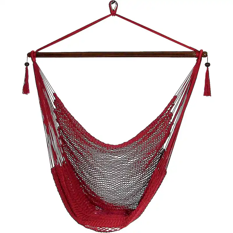 Sunnydaze Hanging Caribbean XL Hammock Chair