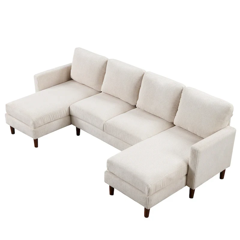 U-shaped Sponge-filled Cushion Combination Sofa